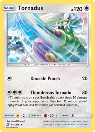 Tornadus (178) - SUM  - Uncommon - Reverse Holofoil