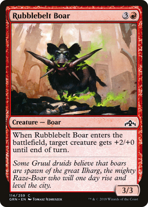 Rubblebelt Boar (GRN-114) - common - Foil