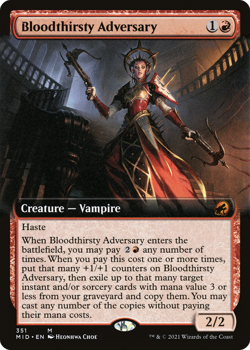 Bloodthirsty Adversary (MID-351) - mythic: (Extended Art) - Foil