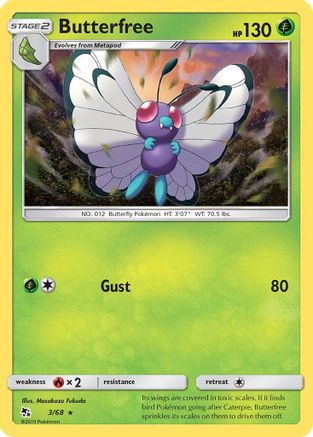 Butterfree (003/68) - HF  - Rare - Reverse Holofoil