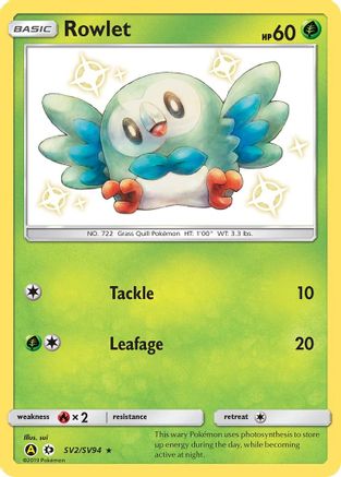 Rowlet (SV2/SV94) - HFSV  - Shiny Holo Rare - Holofoil