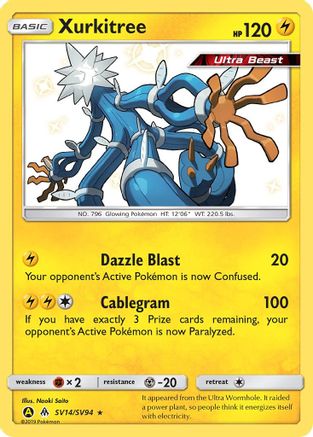 Xurkitree (SV14/SV94) - HFSV  - Shiny Holo Rare - Holofoil