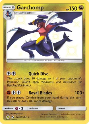 Garchomp (SV40/SV94) - HFSV  - Shiny Holo Rare - Holofoil