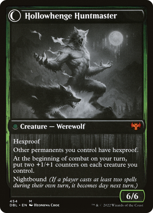 Avabruck Caretaker // Hollowhenge Huntmaster (DBL-454) - mythic: (Double Faced Transform) - Foil