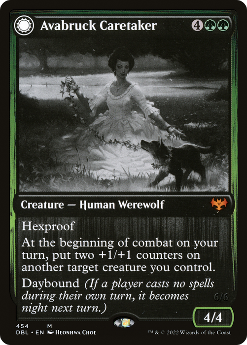 Avabruck Caretaker // Hollowhenge Huntmaster (DBL-454) - mythic: (Double Faced Transform) - Foil