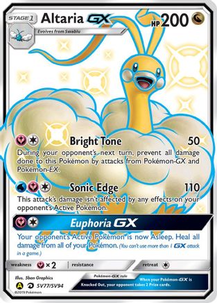 Altaria GX (SV77/SV94) - HFSV  - Shiny Holo Rare - Holofoil