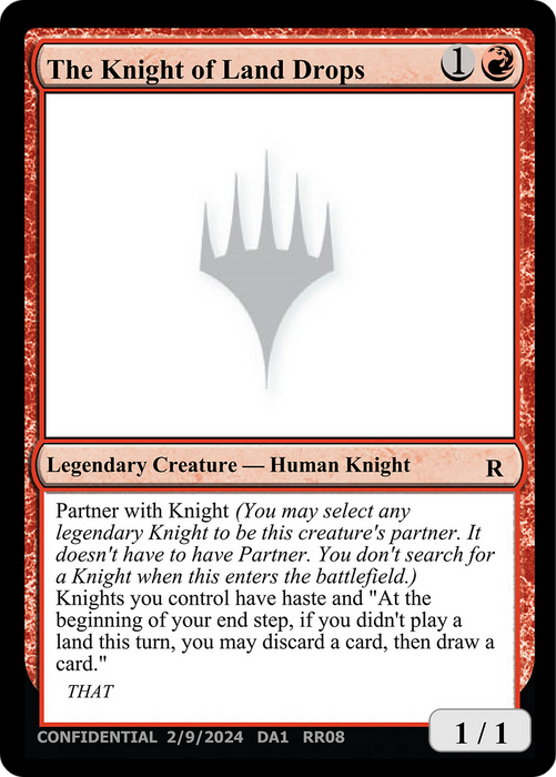 The Knight of Land Drops (UNK-RR08B) - rare