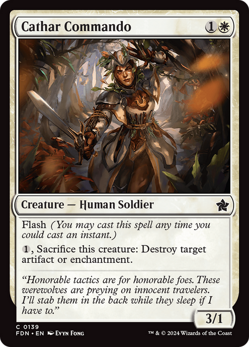 Cathar Commando (FDN-139) - common - Foil