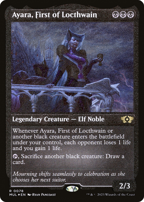 Ayara, First of Locthwain (MUL-078) - rare - Etched Foil