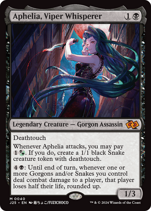 Aphelia, Viper Whisperer (J25-040) - mythic