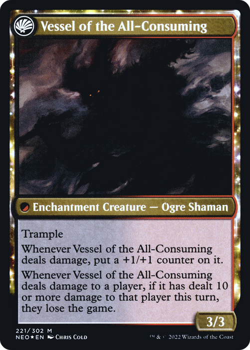 Hidetsugu Consumes All // Vessel of the All-Consuming (PRE-221S) - mythic: (fandfc, enchantment) - Foil