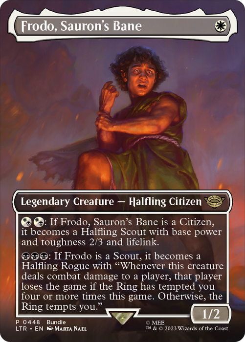 Frodo, Sauron's Bane (UMP-448) - rare (Borderless) - Foil