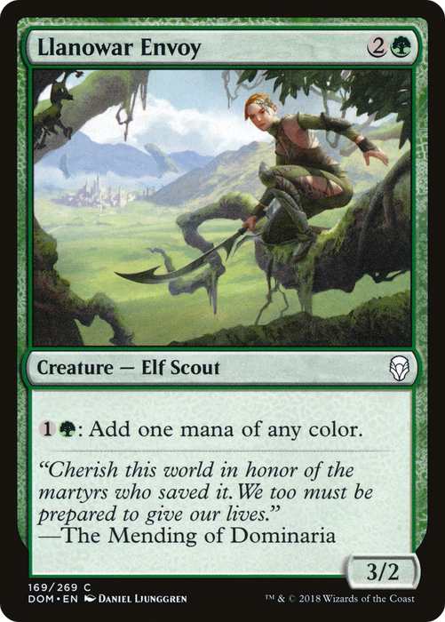 Llanowar Envoy (DOM-169) - common - Foil