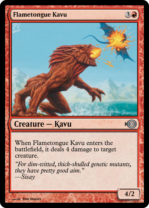 Flametongue Kavu (PRM-31459) - uncommon - Foil