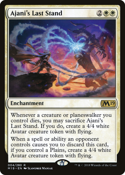 Ajani's Last Stand (M19-004) - rare - Foil
