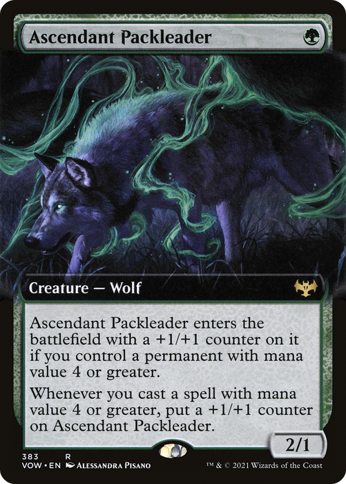 Ascendant Packleader (VOW-383) - rare: (Extended Art)