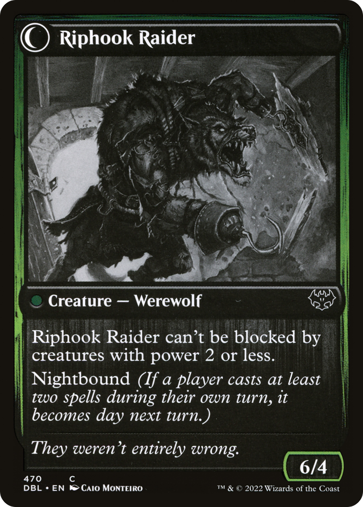 Hookhand Mariner // Riphook Raider (DBL-470) - common: (Double Faced Transform) - Foil
