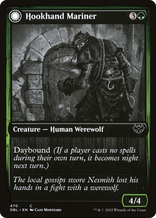 Hookhand Mariner // Riphook Raider (DBL-470) - common: (Double Faced Transform) - Foil