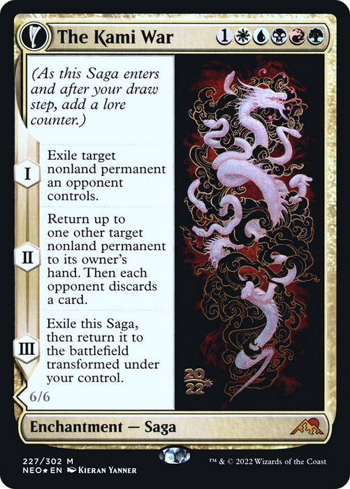 The Kami War // O-Kagachi Made Manifest (PRE-227S) - mythic: (fandfc, enchantment) - Foil
