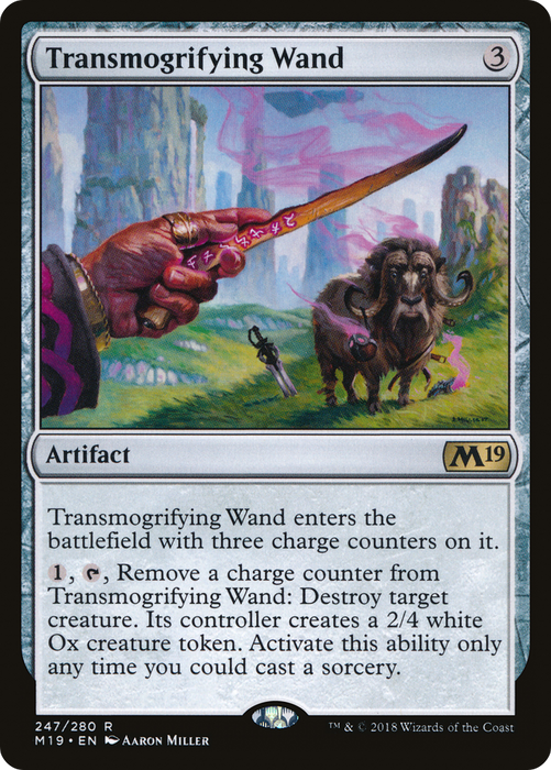 Transmogrifying Wand (M19-247) - rare - Foil