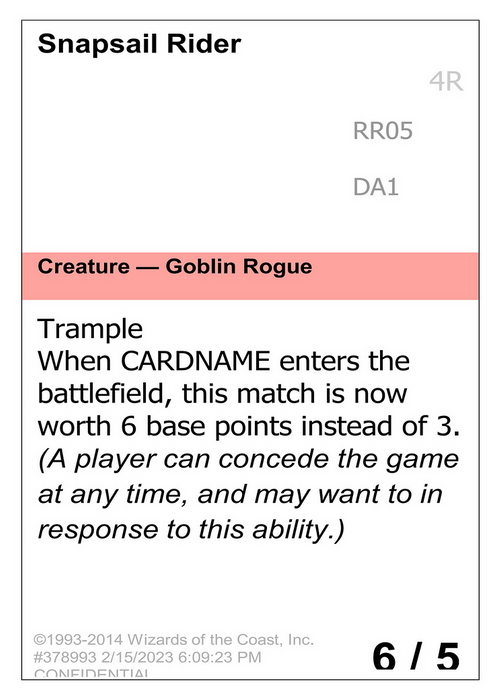 Snapsail Rider (UNK-RR05) - rare