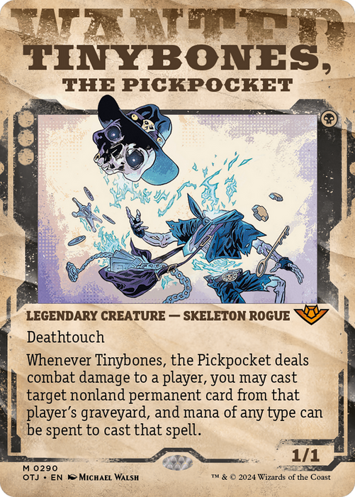 Tinybones, the Pickpocket (OTJ-290) - mythic: (Showcase) (Borderless)