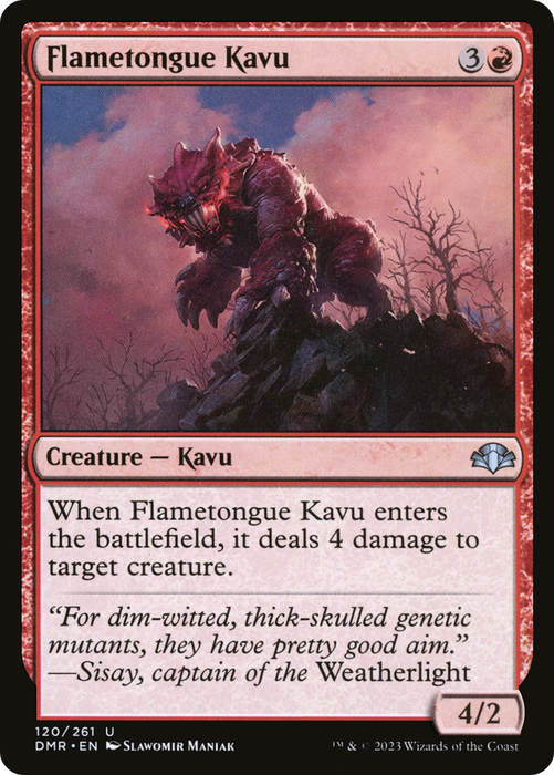 Flametongue Kavu (DMR-120) - uncommon - Foil