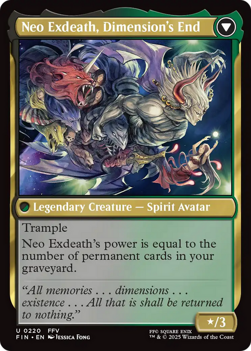 Exdeath, Void Warlock // Neo Exdeath, Dimension's End (FIN-220) - uncommon