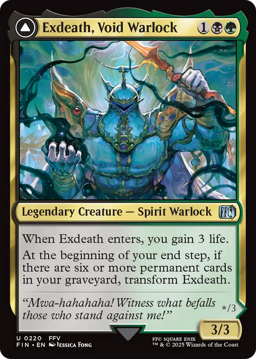 Exdeath, Void Warlock // Neo Exdeath, Dimension's End (FIN-220) - uncommon - Foil