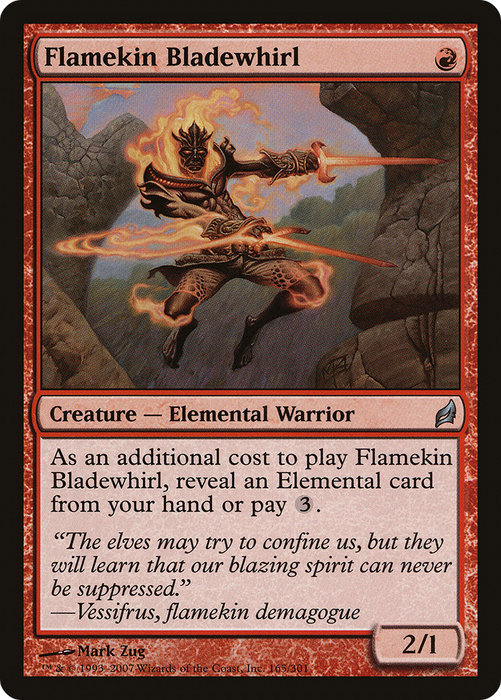 Flamekin Bladewhirl (LRW-165) - uncommon - Foil