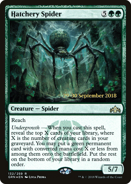 Hatchery Spider (PRE-132S) - rare - Foil