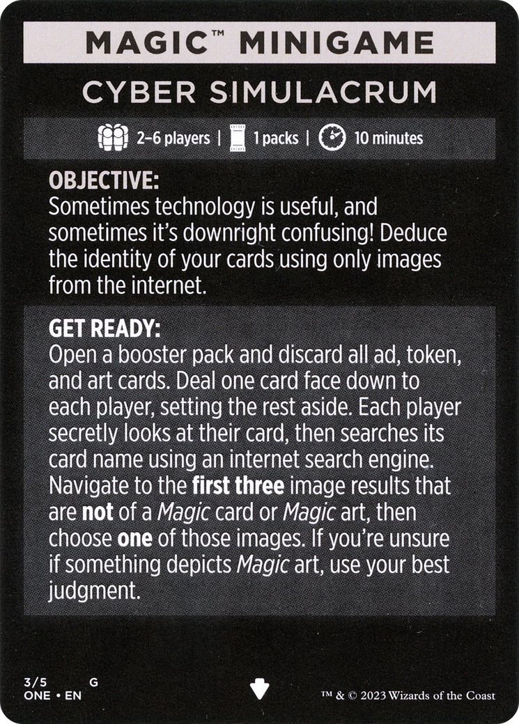 Cyber Simulacrum // Cyber Simulacrum (cont'd) (MONE-003) - common - Foil