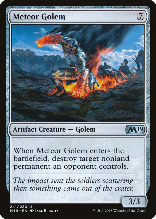 Meteor Golem (M19-241) - uncommon