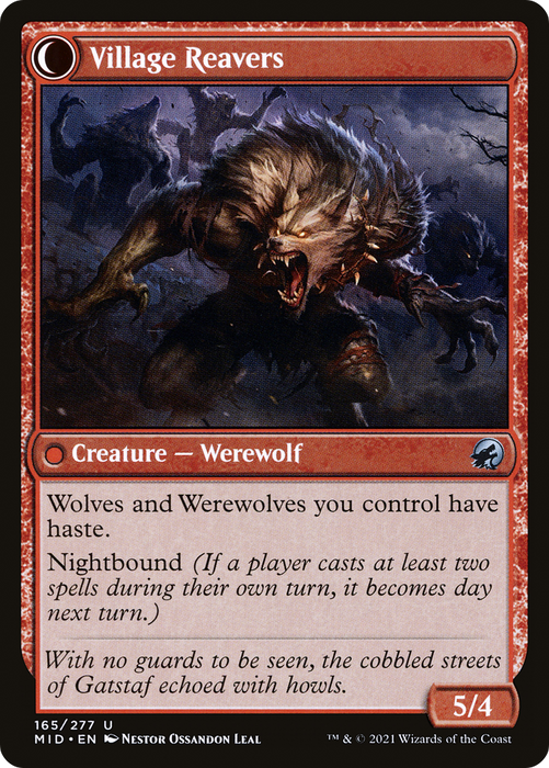Village Watch // Village Reavers (MID-165) - uncommon: (Double Faced Transform) - Foil