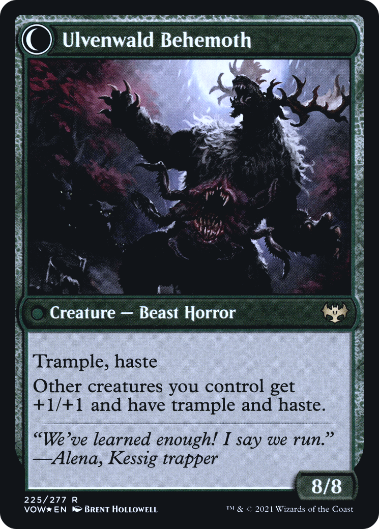 Ulvenwald Oddity // Ulvenwald Behemoth (PRE-225S) - rare: (Double Faced Transform) - Foil