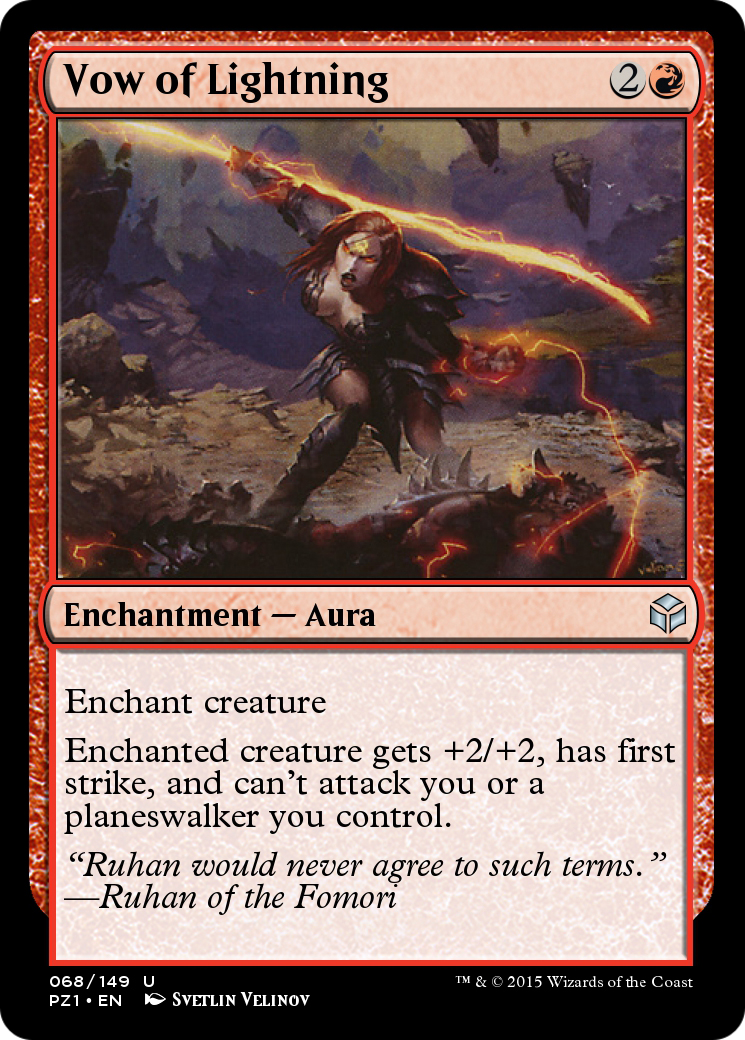 Vow of Lightning (PZ1-068) - uncommon - Foil