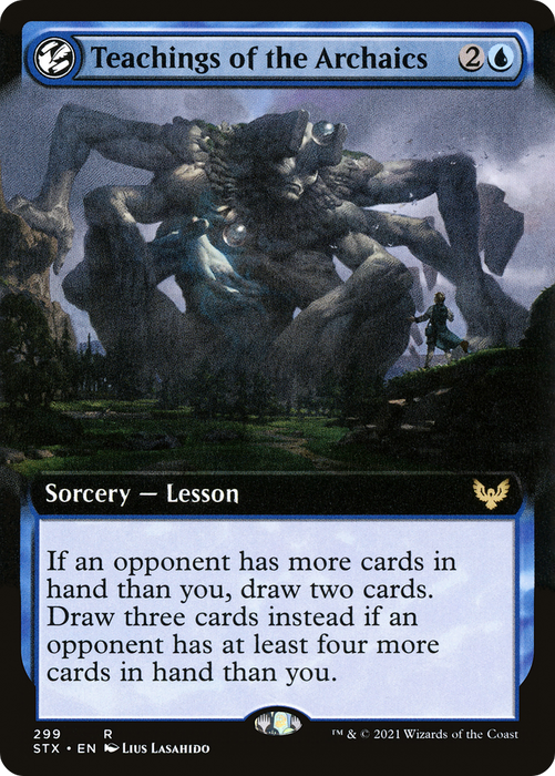 Teachings of the Archaics (STX-299) - rare: (Extended Art, lesson) - Foil