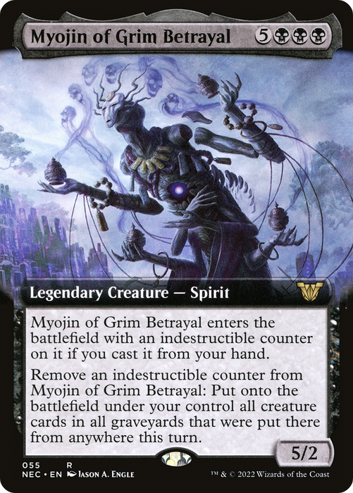Myojin of Grim Betrayal (NEC-055) - rare: (Extended Art)