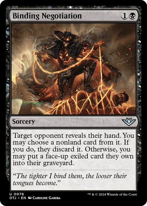 Binding Negotiation (OTJ-078) - uncommon - Foil