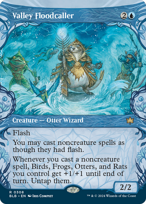 Valley Floodcaller (BLB-308) - rare: (Showcase) (Borderless)
