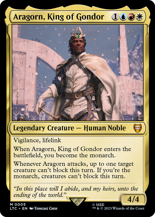 Aragorn, King of Gondor (LTC-005) - mythic - Foil