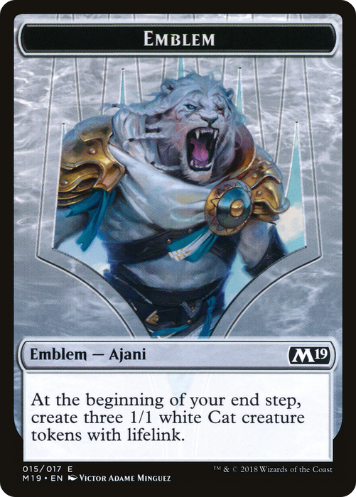 Ajani, Adversary of Tyrants Emblem (M19-015) - common