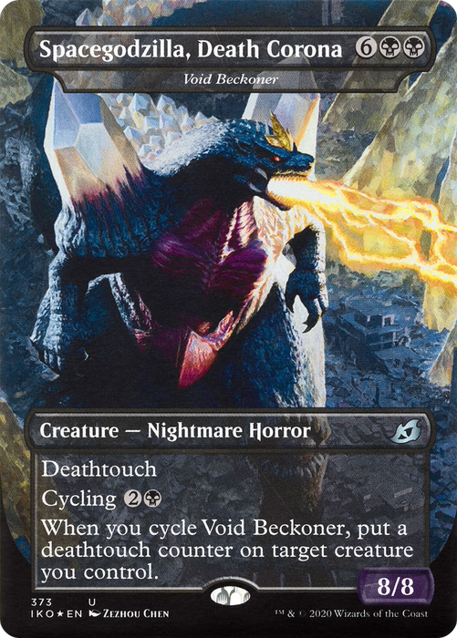 Void Beckoner (IKO-373) - uncommon / Spacegodzilla, Death Corona (Borderless) - Foil