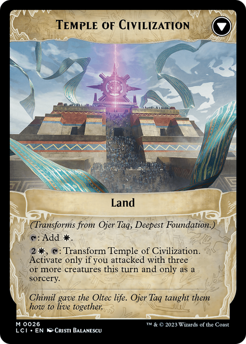 Ojer Taq, Deepest Foundation // Temple of Civilization (LCI-026) - mythic - Foil