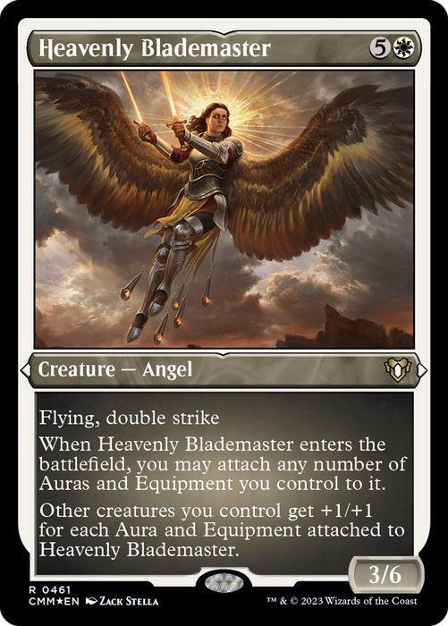 Heavenly Blademaster (CMM-461) - rare - Etched Foil