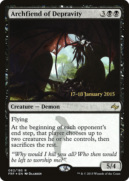 Archfiend of Depravity (PRE-62S) - rare - Foil