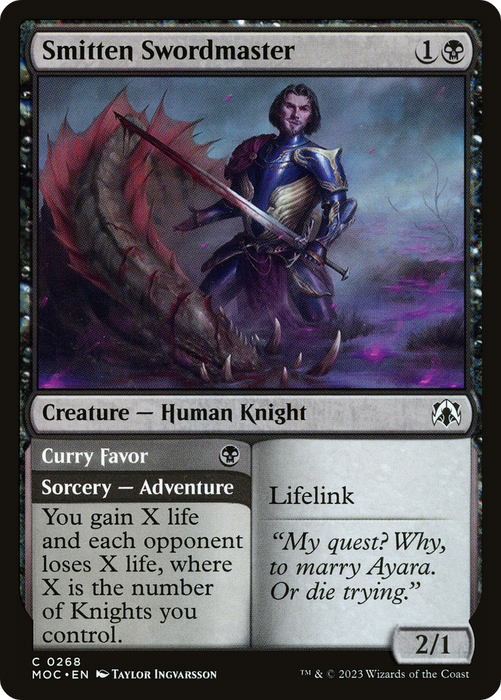 Smitten Swordmaster // Curry Favor (MOC-268) - common