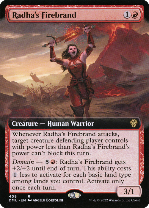 Radha's Firebrand (DMU-408) - rare: (Extended Art) - Foil