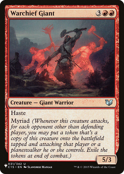 Warchief Giant (LIST-C15-31) - uncommon