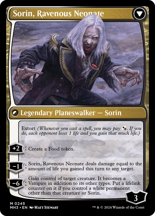 Sorin of House Markov // Sorin, Ravenous Neonate (MH3-245) - mythic - Foil